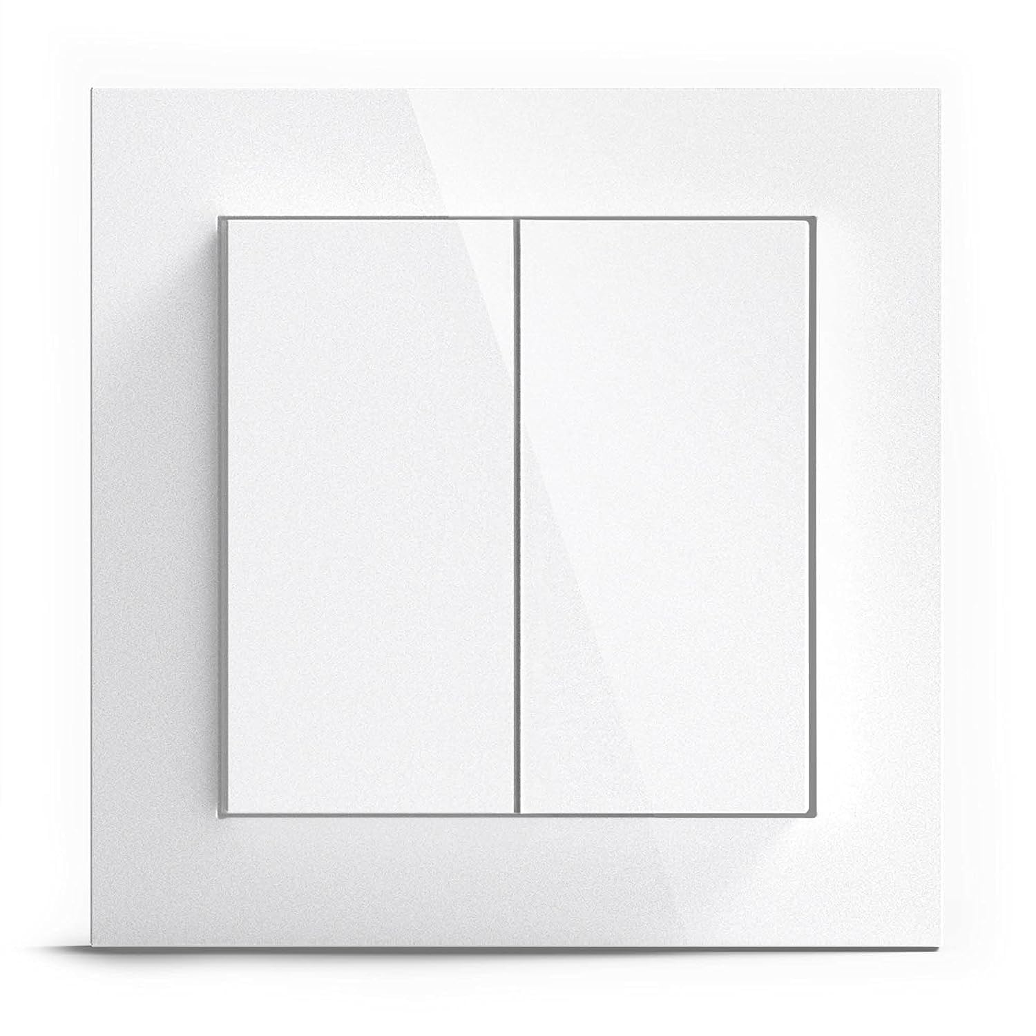Senic Friends of Hue Smart Home Lichtschalter weiß | Kabelloser & batterieloser Hue Schalter und Dimmer für Philips Hue (Zigbee) | Smart Switch flexibel montierbar & dimmbar