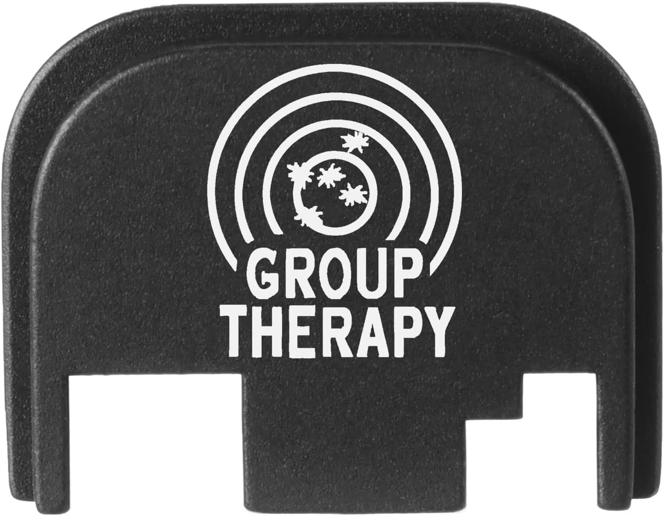 NDZ Performance Rear Slide Cover Back Plate for Glock Gen 1-4 Laser Engraved Hardcoat Anodized Aluminum in Black - Group Therapy Target