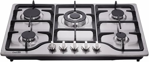 Miniatura 2 de Estufas de gas de 30 pulgadas con doble combustible sellado de 5 quemadores de gas de acero inoxidable de cocina de gas DK257-A01