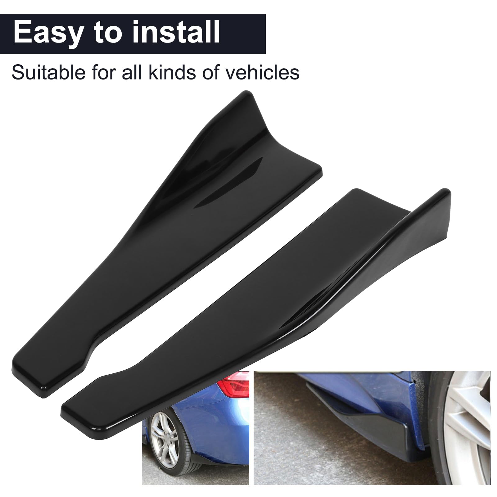 2 Pezzi Diffusore Labbro Paraurti Posteriore Universale, Paraurti Posteriore Protezione Antigraffio Paraurti Posteriore Auto Paraurti Laterale Spoiler Splitter