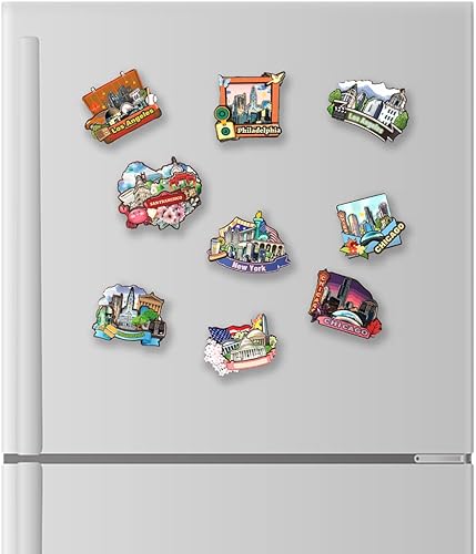 Miniatura 5 de Washington USA America - Imán para nevera de madera, colección 3D, hecho a mano, viajes, ciudad, recuerdos, refrigerador, decoración del hogar,