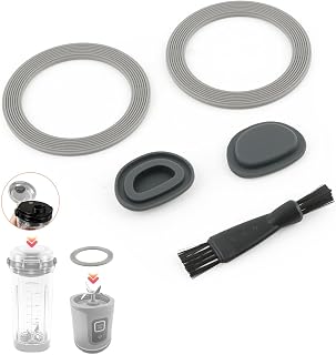 Spout Lid Seal and Motor Base Seal for Ninja Blast Portable Blender BC100 & BC151 Series Silicone Seal for Ninja Blender Accessories Grey
