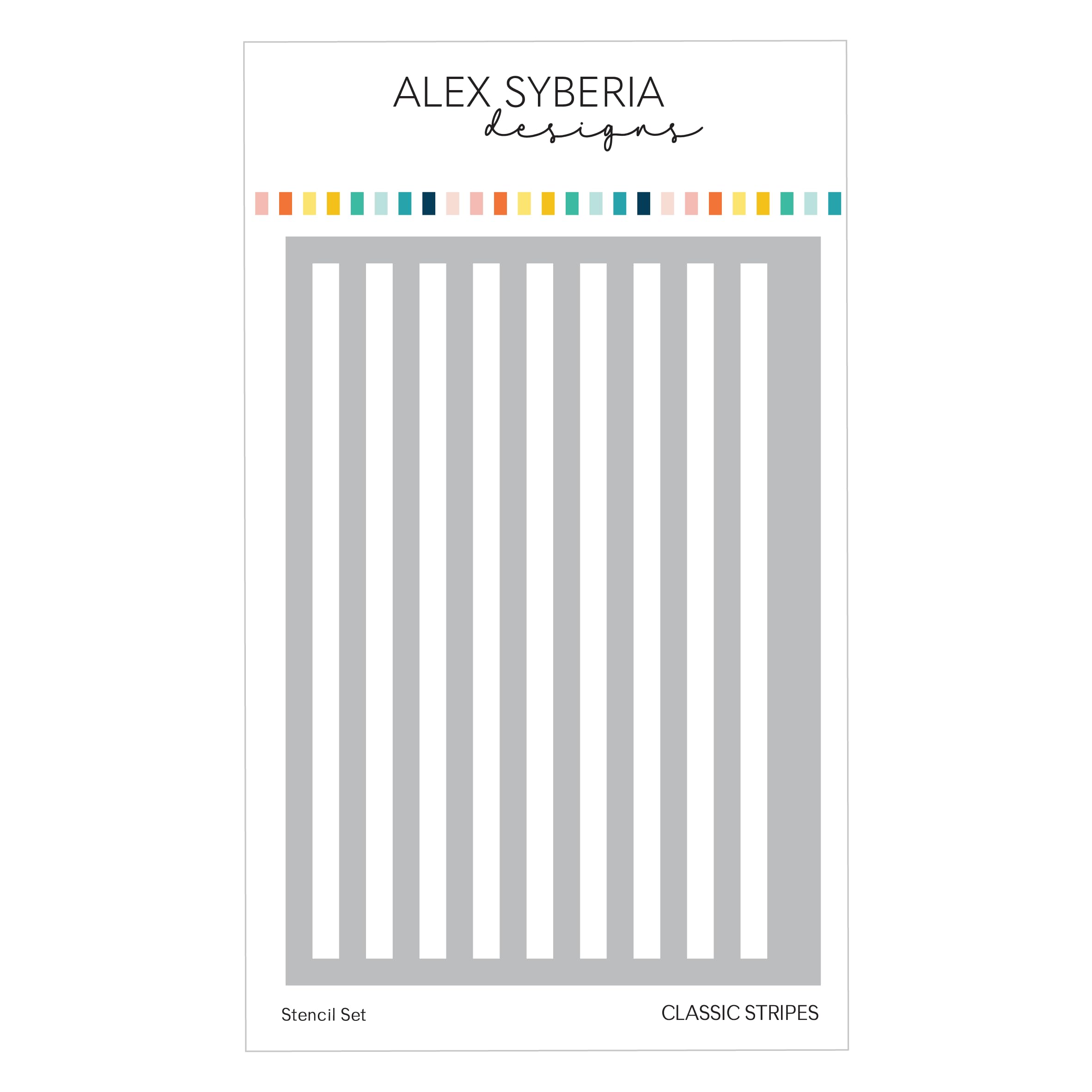Alex Syberia Designs- Classic Stripes Stencil