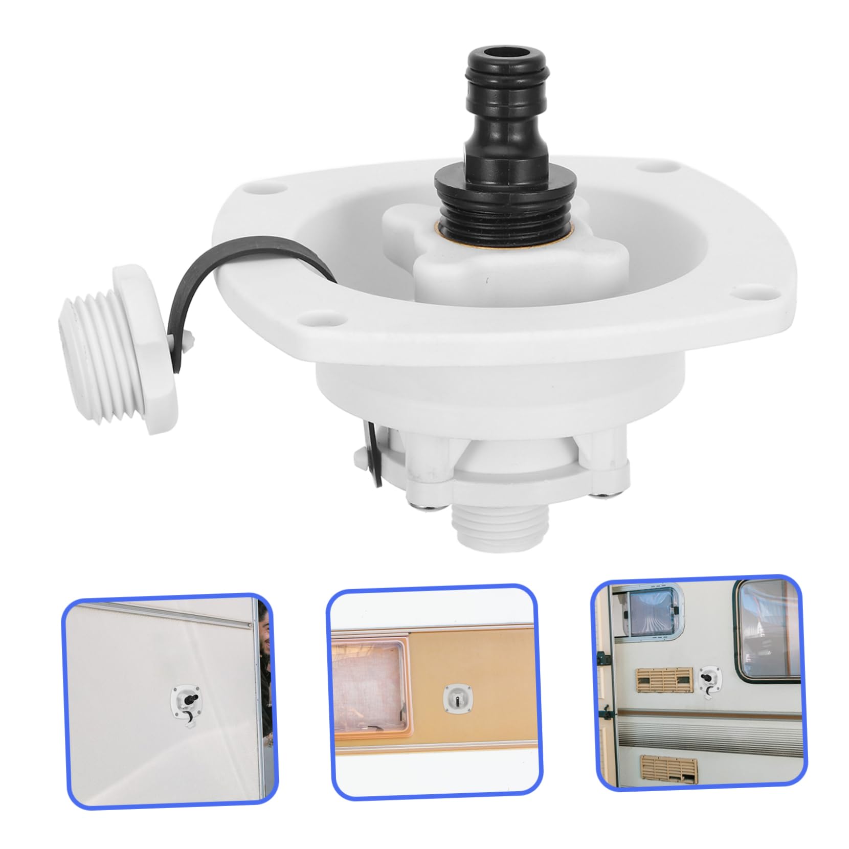 3pezzi RV Water Fill Inlet Valvola Accessorio per Camper e Barche Installazione Facile Compatibile Serbatoi per Trailer e Yacht
