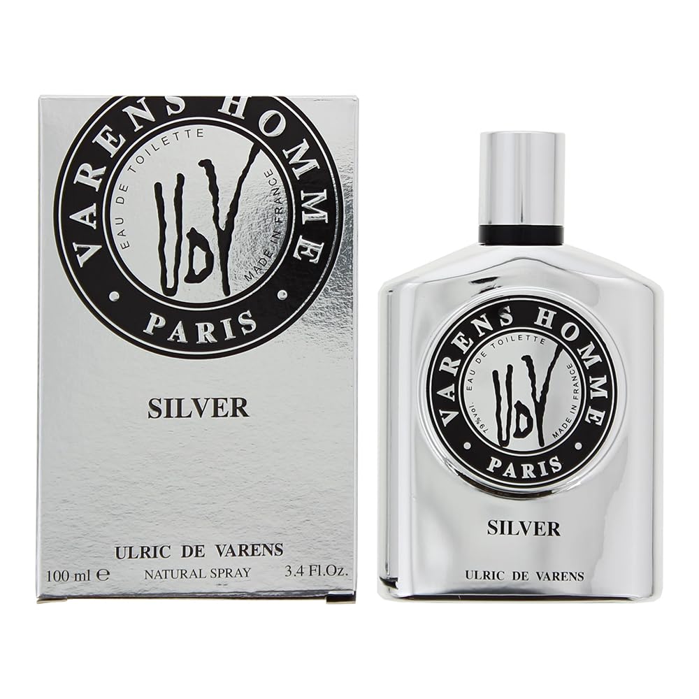 Ulric De Varens Silver Eau de Toilette for Men, 100 ml