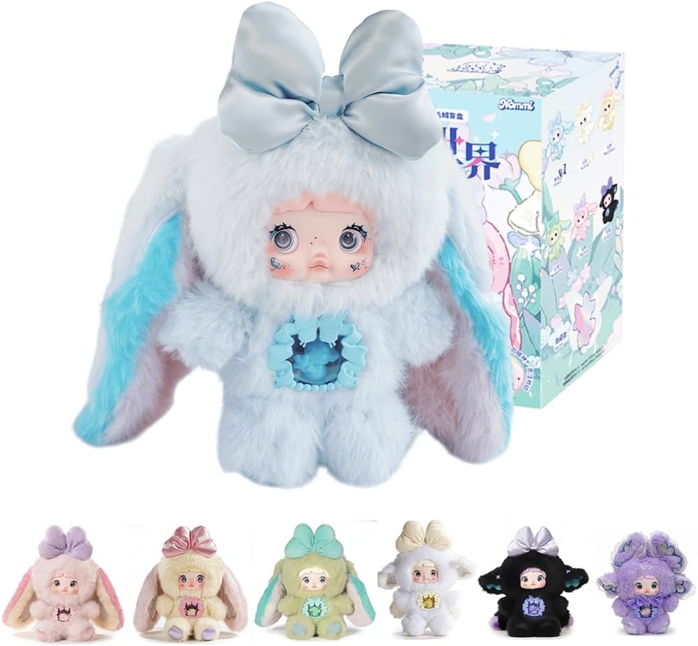 Nommi v6 Fantasy World Series Plush Blind Box 1PC (1 of 7 Possible Styles) Cute Figures Collectible Toys Birthday Gifts (1Pcs Random Box)