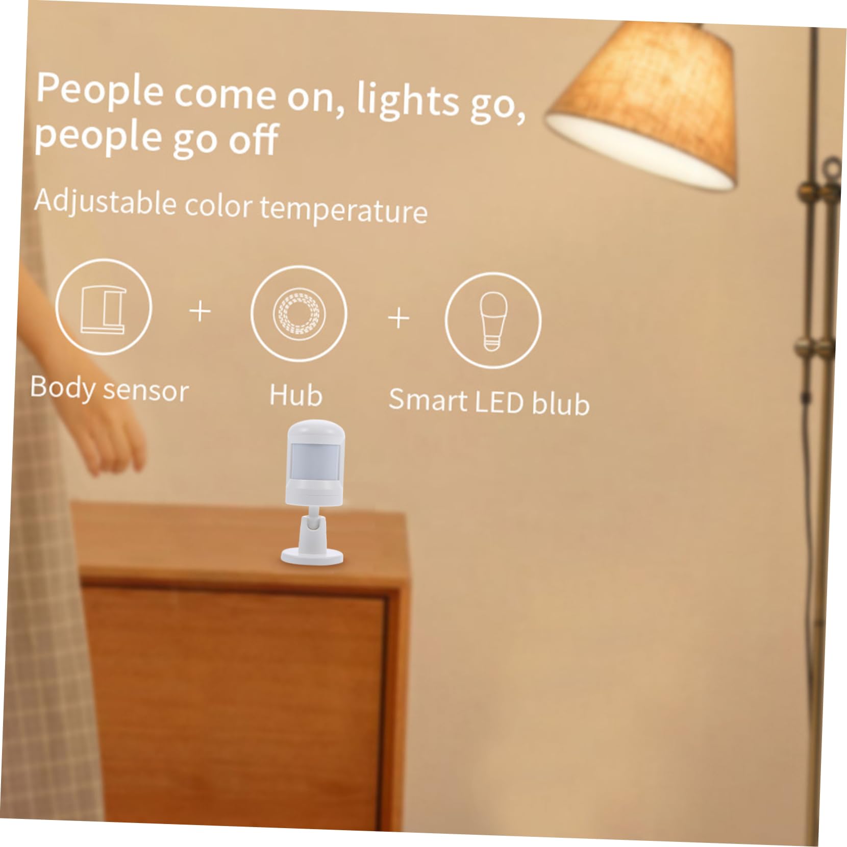 Hemobllo Infrarrojos Sensor Corporal Pir de Gran Angular Sistema de Movimiento Sensor para Seguridad el Hogar