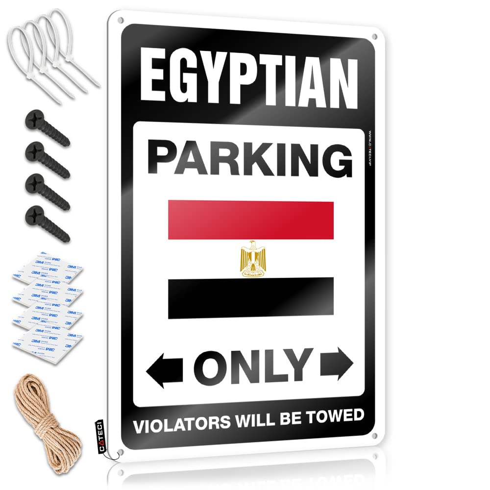 KRAZMURONGD Funny Tin Sign Egyptian Parking Only Tin Sign Sign For Bedroom Door Things For Boys Room