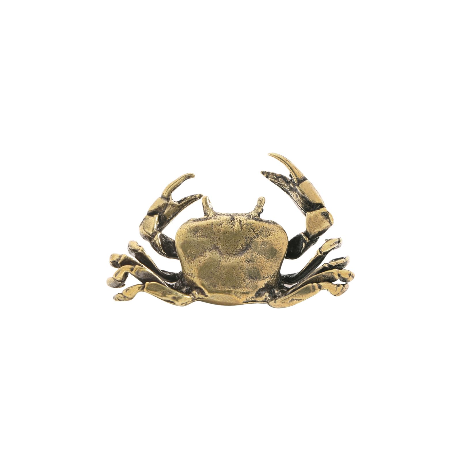 YANGPZFC Small Copper Antique Crab Ornament Brass Statue For Desk Decor, Handcrafted Vintage Sculpture