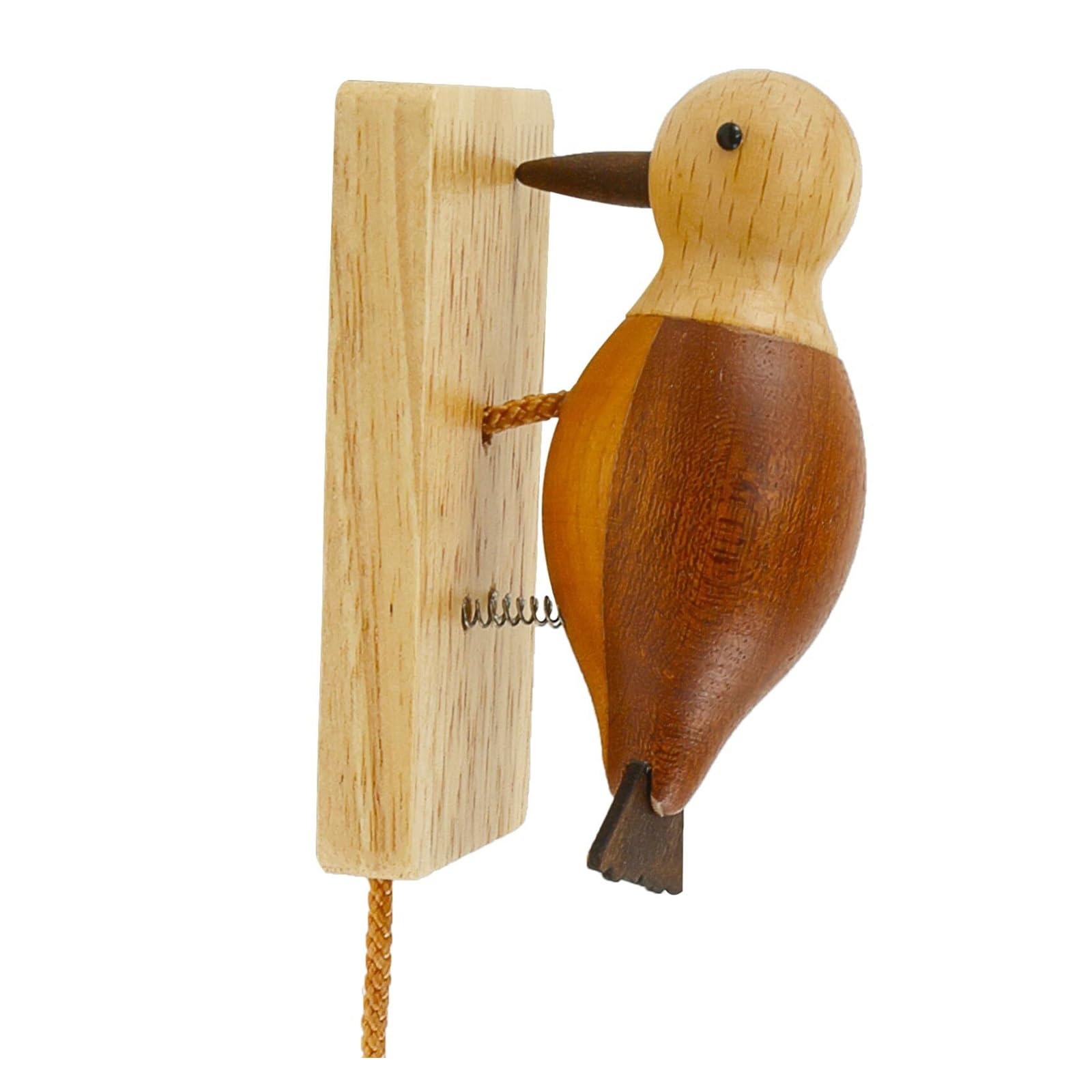 Xulvoz One Color Falesoul Woodpecker Doorbell, Handmade Wooden Self-Adhesive Woodpecker Door Knocker, Vintage Bird Door Chime Stress Reliever Accessory For Room Door Home Farmhouse Decor