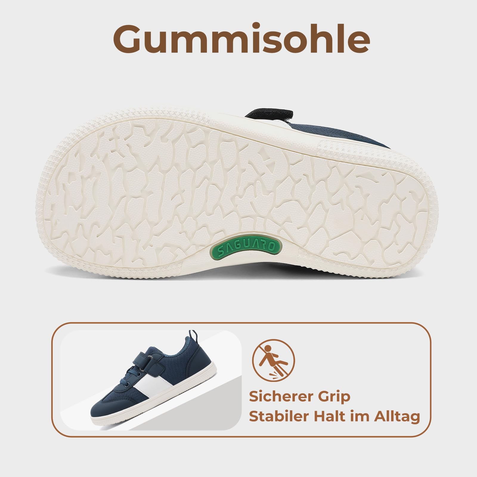 SAGUARO Kinder Barfußschuhe Knit Barfuss Hausschuhe Breite Leicht Minimal Sneaker Gr.25-35