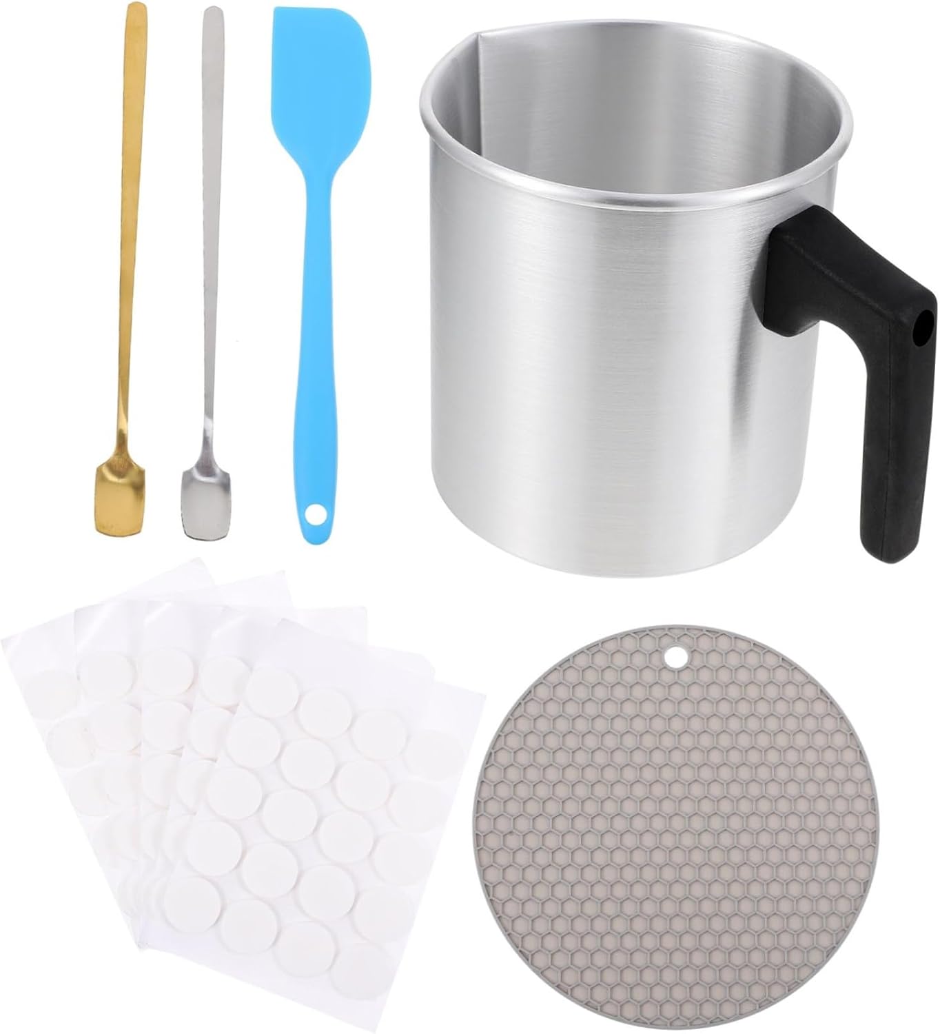 ULDIGI Stainless Steel Candle Making Pouring Pot Kit DIY Candle Making Supplies for Beginners Professionals Easy to Use Durable Safe