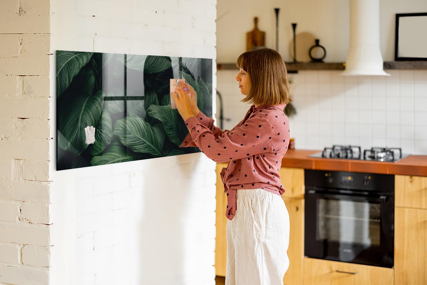 Magnettafel für Schule Gastronomie und Büro 120x60 Tropisches Monster | Pinnwand | Glas | Memo | Organizer | Planer | Sicherheitsglas | Paneel | Infoboard | Wochenplaner | Terminkalender