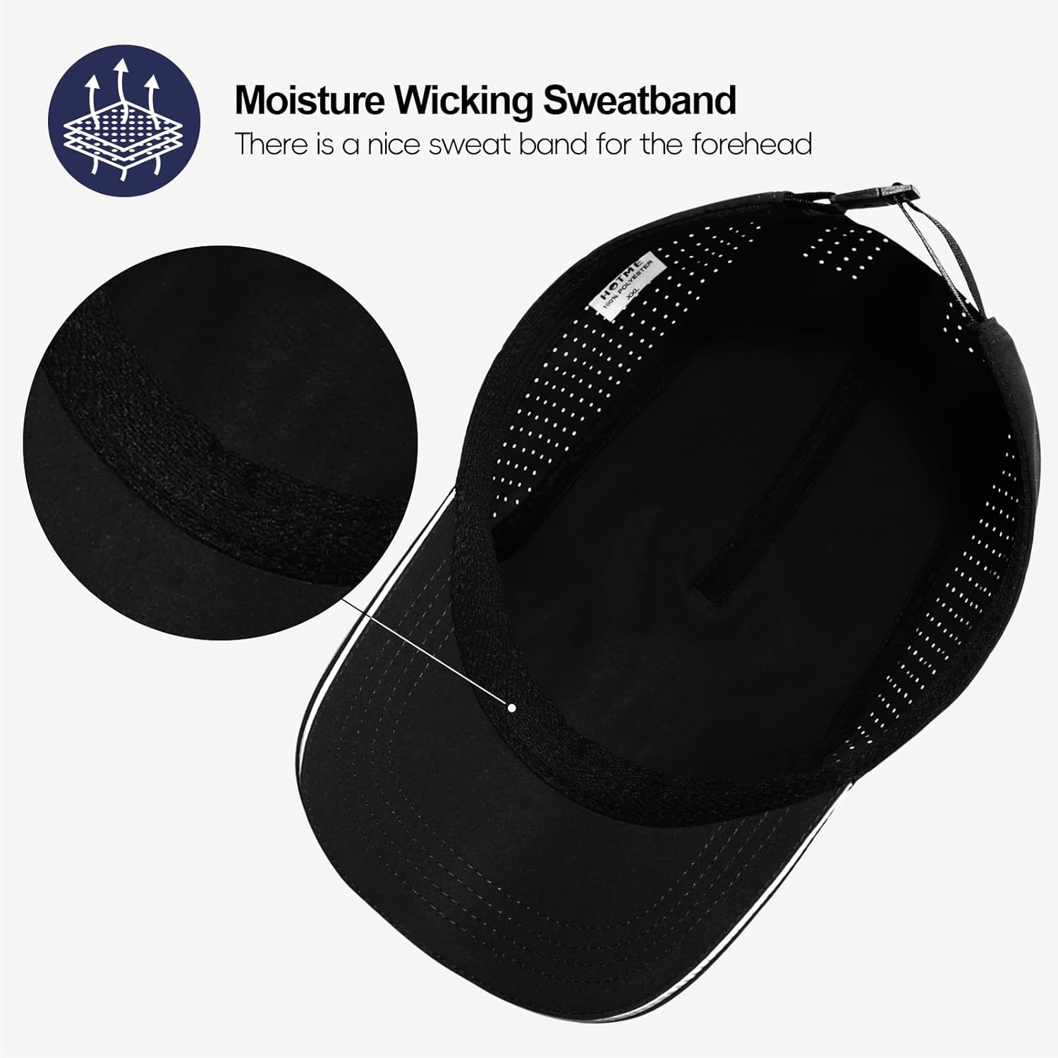 Oversize XXL Running Hat Men Women Quick Dry Baseball Caps Cooling Breathable Mesh Hat for Big Heads Dry Fit Hats for Workout - Image 4