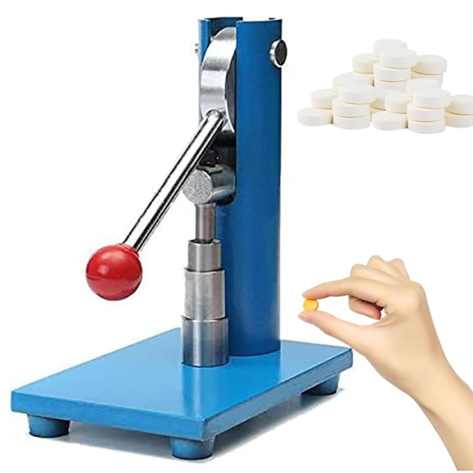 Macchina per pressatura manuale per compresse, pressa per compresse a leva, stampo in acciaio inossidabile, strumento per la produzione di compresse fai da te, pressa per compresse manuale,12mm