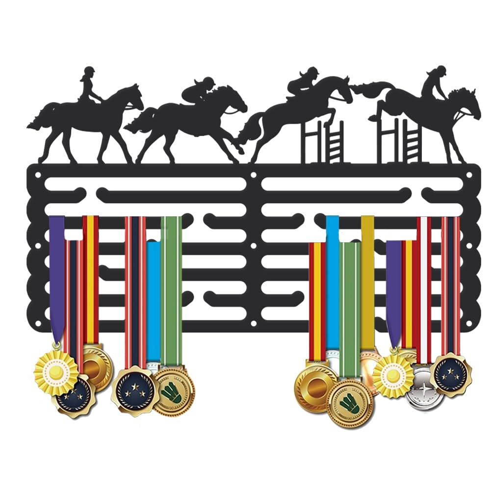 SUPERDANT Porta Medaglie Porta Medaglie Personalizzato da Parete con 6 Fila e 24 Ganci Ganci Antiscivolo per Atleti Regali