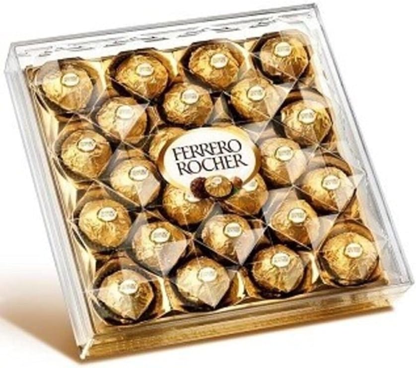 Ferrero Rocher Milk and Hazelnut Chocolate 24 Piece Gift Box, 300g