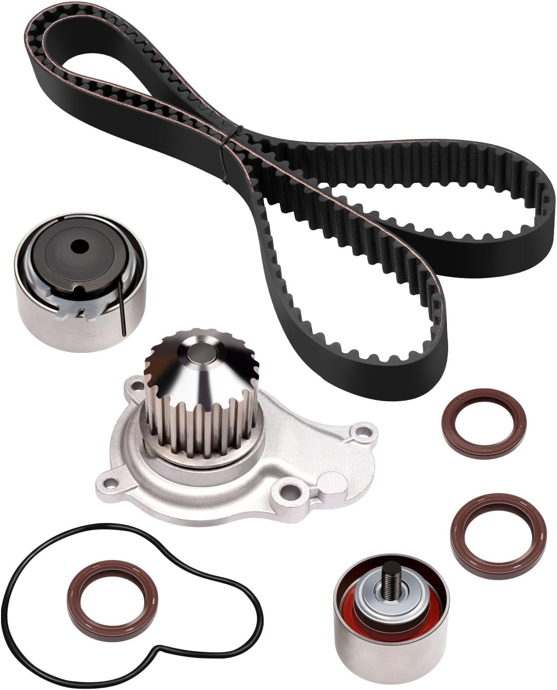SCITOO Timing Belt Kit TCKWP265 TBK151BWP Timing Belt Water Pump Kit 2003-2010 for Chrysler PT Cruiser 2003-2008 for Chrysler Sebring 2003 for Chrysler Voyager 2003-2007 for Dodge Caravan