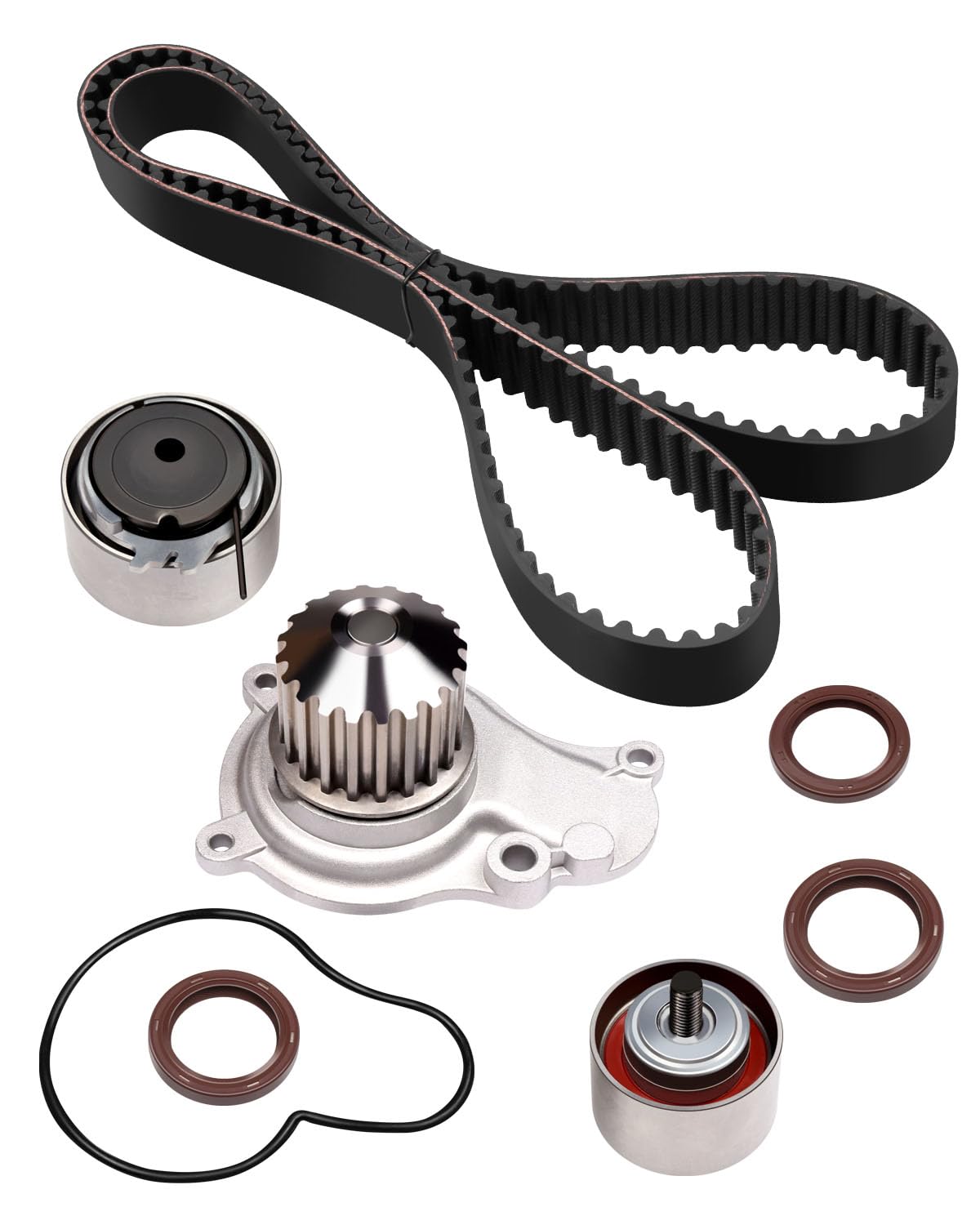 SCITOO Timing Belt Kit TCKWP265 TBK151BWP Timing Belt Water Pump Kit 2003-2010 for Chrysler PT Cruiser 2003-2008 for Chrysler Sebring 2003 for