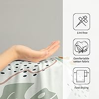 Vista 4 de Giwawa Juego de 2 toallas de mano bohemias verdes con hojas tropicales, para la cara de los dedos, toallas suaves y absorbentes para cocina