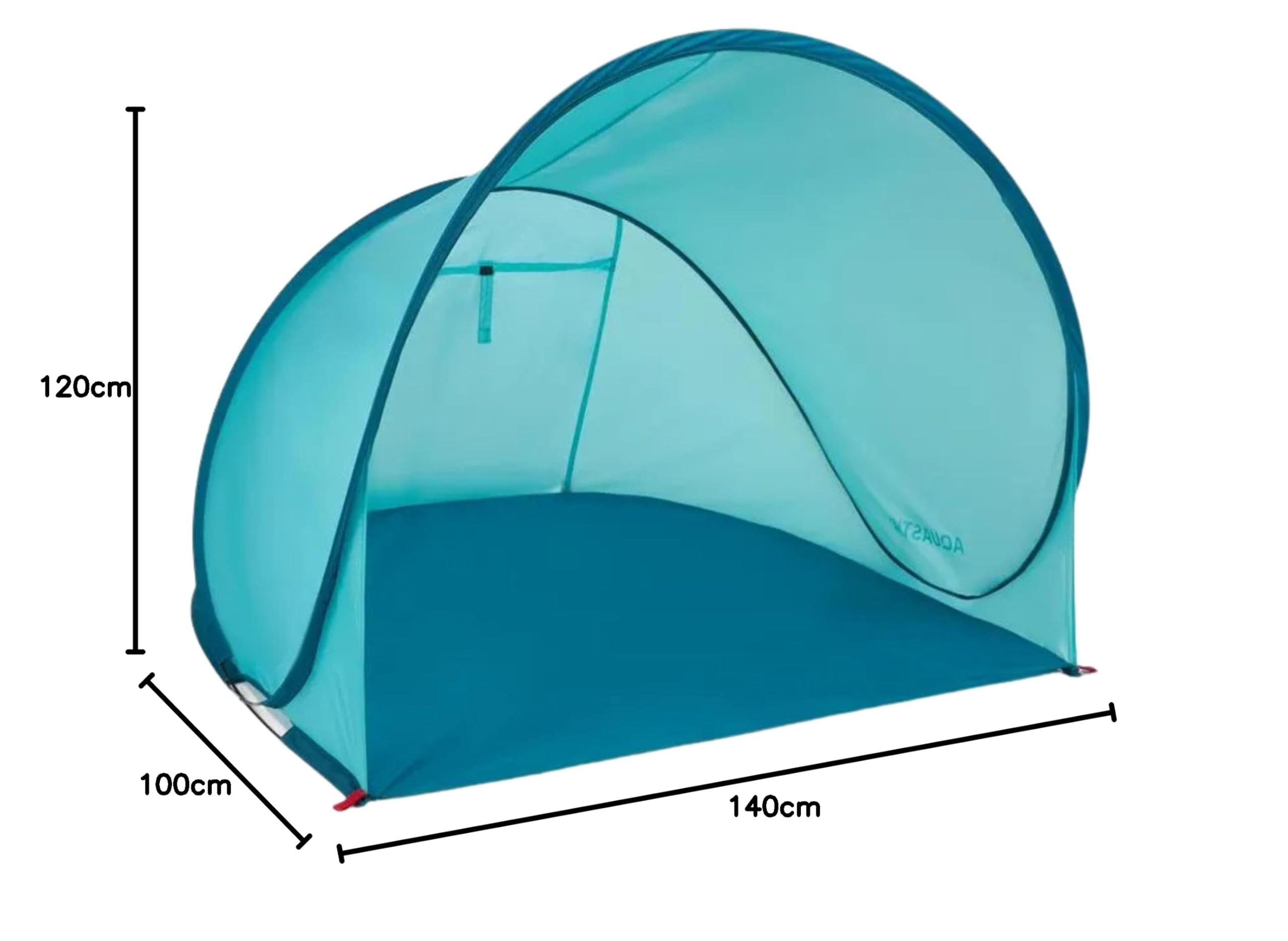 AQUASTIC Qsand Beach Tent | automatyczne rozkładanie w 3 sekundy | ochrona przed promieniowaniem UV 50+ | wodoszczelny 1000 mm | ultralekki (1 kg) i kompaktowy (70 cm) | z zamykanym wejściem | idealny