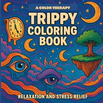 Paperback Trippy Coloring Book: A Color Therapy Book