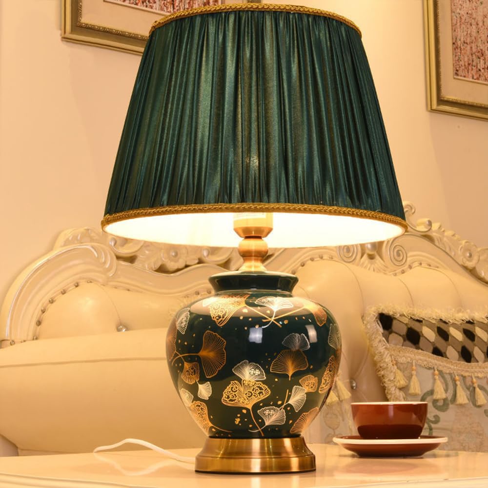 Contemporary Ceramic Table Lamp LED American Village Living Room Bedroom Study Villa Hotel Retro Creativity Bedside Desk Lamp (Style 8)