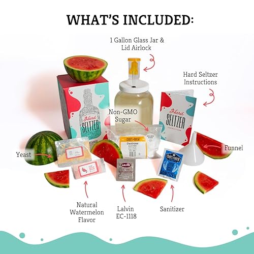 Miniatura 10 de Craft A Brew - Kit de preparación Hard Seltzer - Fácil para principiantes - En casa haz tu propio kit de seltzer duro - Incluye ingredientes