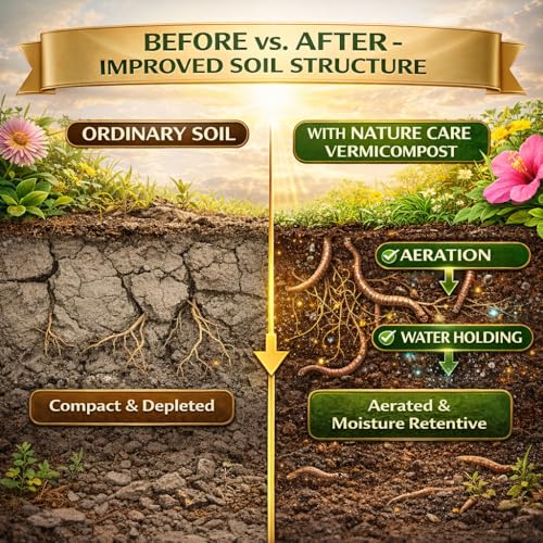 Image of DIVINE TREE Organic Vermicompost for Plants 15kg - Nutrient-Rich Earthworm Compost Manure & Soil Conditioner for Soil Health, Root Growth & Plant Strength in Indoor Pots, Vegetables & Terrace Gardens