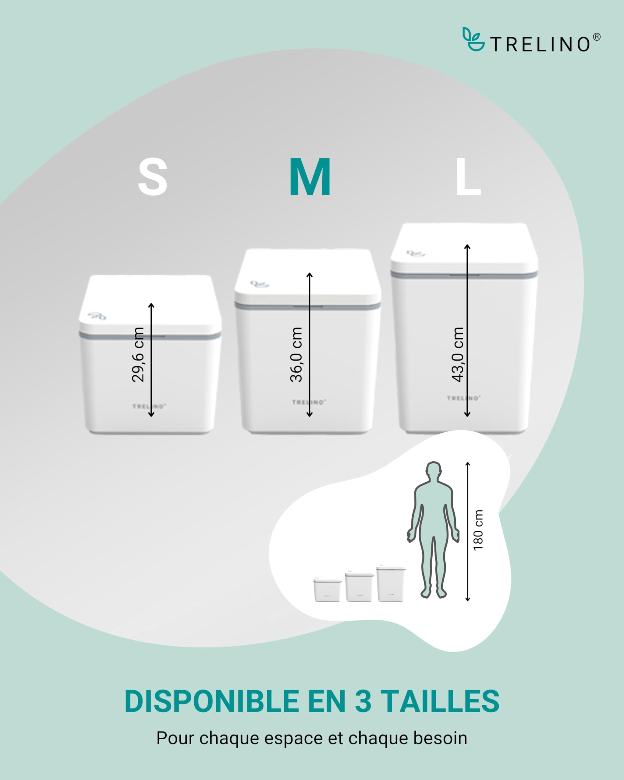 TRELINO Evo M Blanc (39 x 33 x 36 cm), Toilette sèche avec séparateur, Toilette Portable pour Camping et Plein air, 5 L & 8 L capacité
