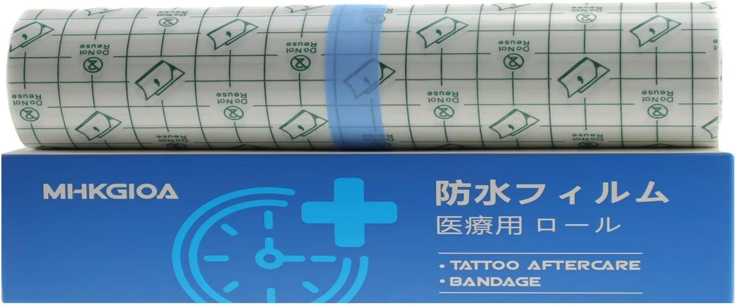 MHKGIOA 防水フィルム 医療用 ロール - 防水テープ 医療用 - 医療用テープ - フィルムドレッシング - ドレッシングテープ 透明 100mm×10m 1巻