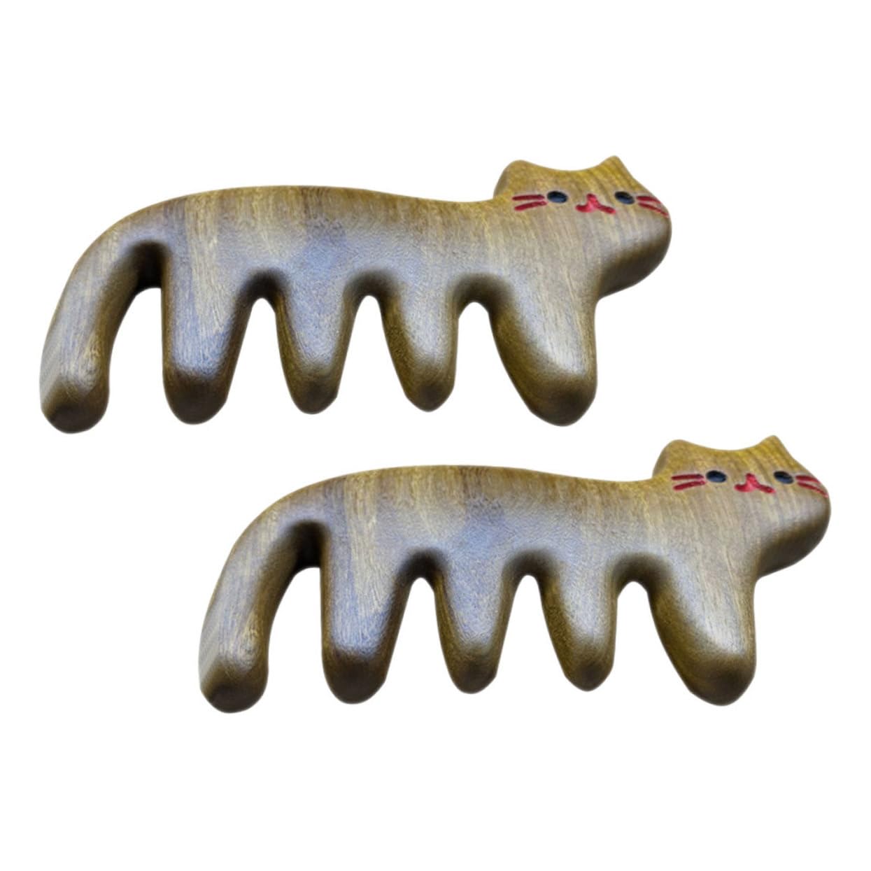 FRCOLOR 10pièces Peigne Pour Massage Du Peigne à Large Dents Anti- Avec Design De Chat Pour Démêlage Et Soin Cheveux