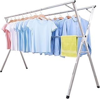 Sponsored Ad - AIODE Clothes Drying Rack for Laundry Foldable, 79 inch Stainless Steel Pool Towel Rack Outdoor Free Standi...