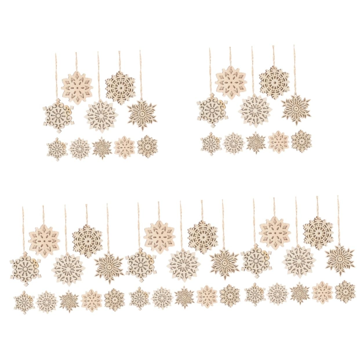Tofficu 5 Juegos Decoración Navideña De Madera Espacios En Arbol De Navidad Colgando Decoraciones Del Árbol De Navidad Colgante Pósters Puerta Cuerda De 10 Uds * 5