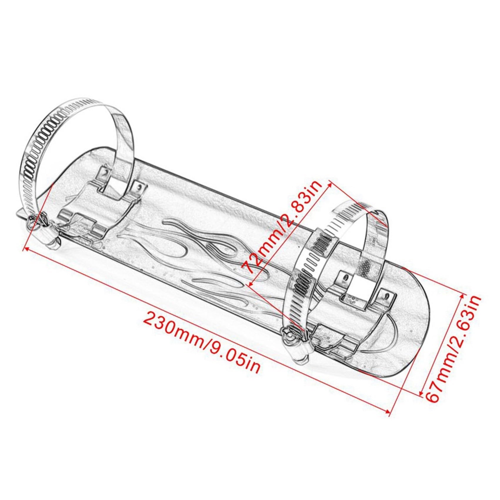 Copertura Isolante Termica Per Tubo Di Scarico Della Marmitta Della Motocicletta.