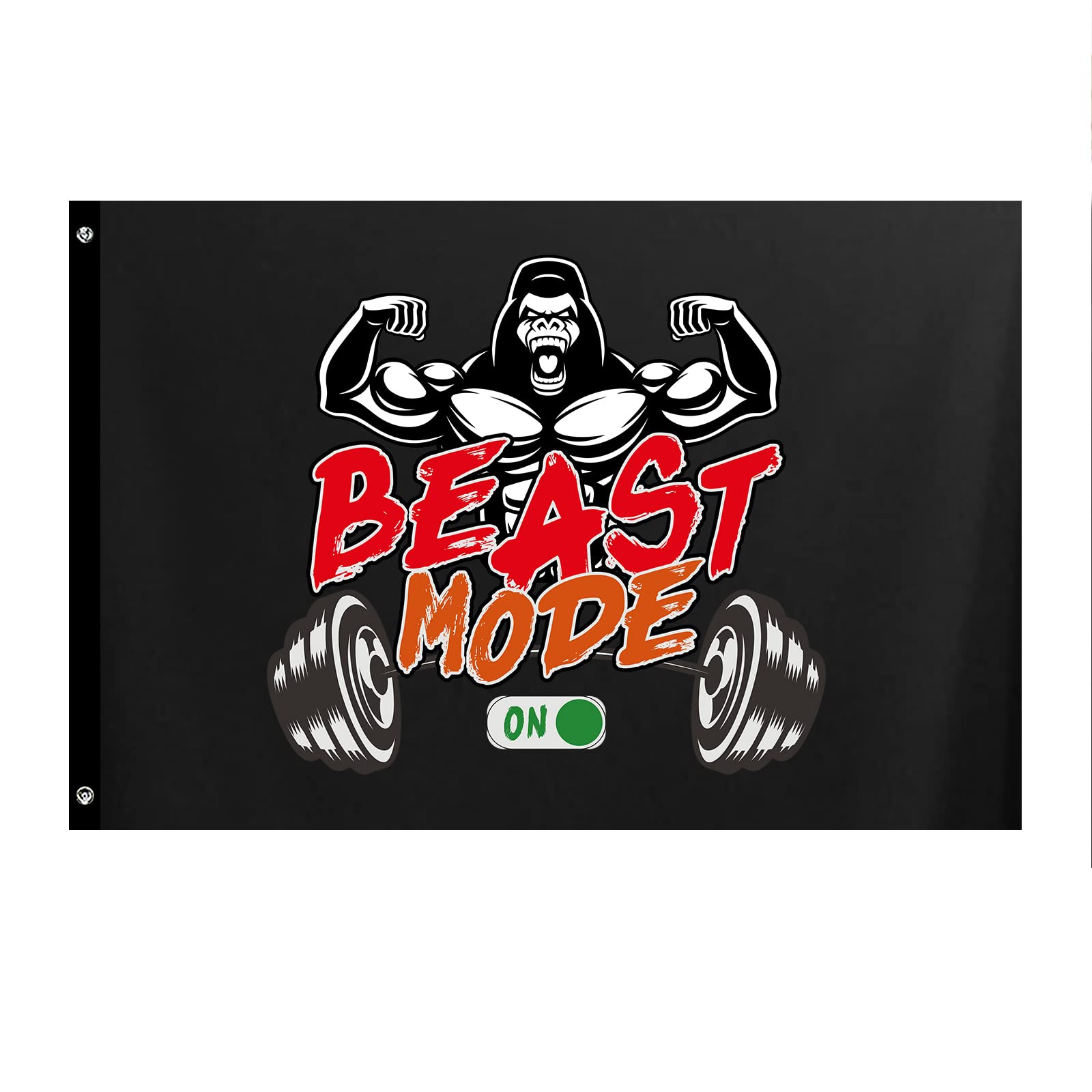 ZHXR Gorilla Fitness Weightlifting 3x5 Ft Polyester Flag - Gym Decorative Flag for Room Decoration, Outdoor, Parties, Garden, Garage, House