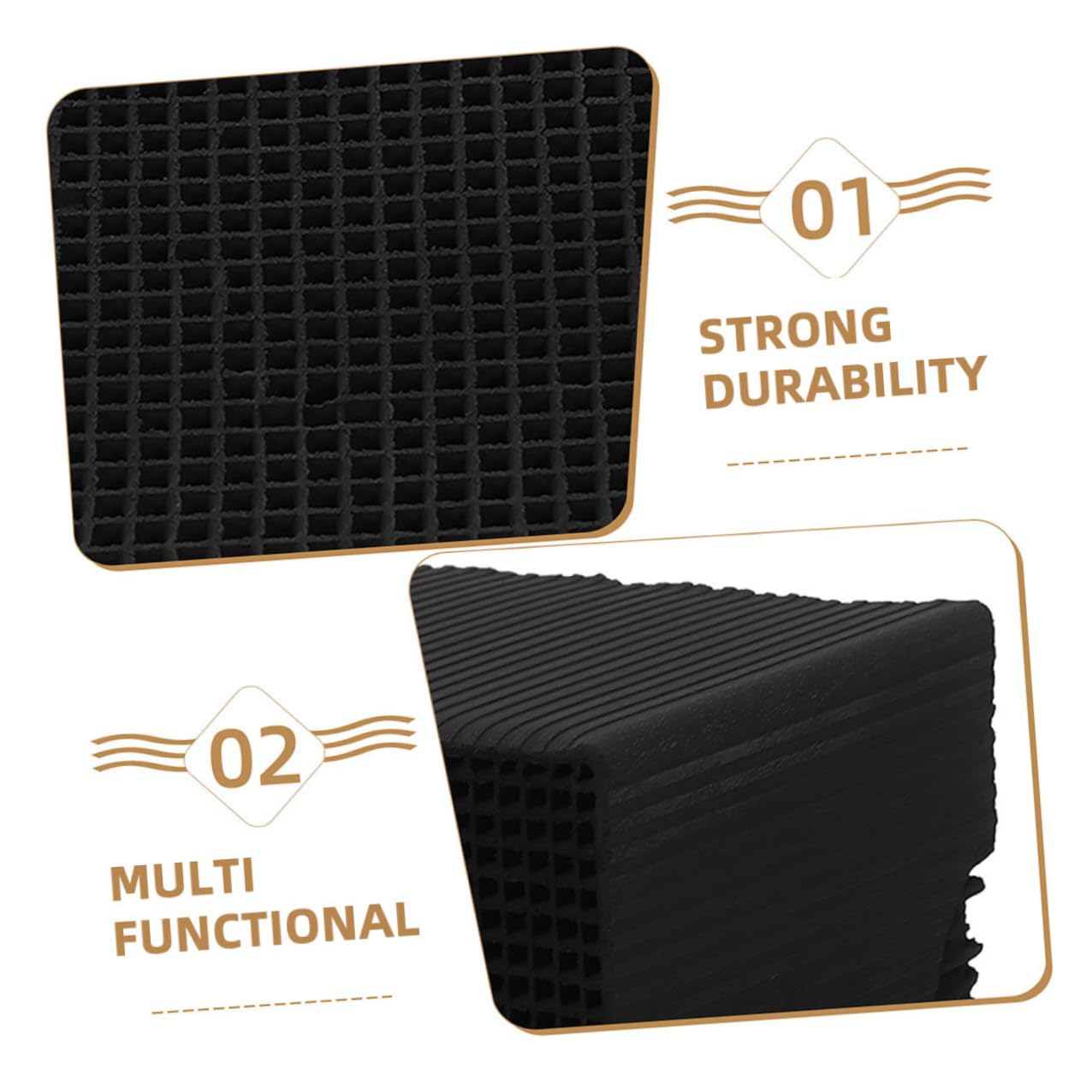 Lot de 2 cubes filtrants à eau en charbon actif pour abreuvoir pour chevaux et aquariums - Réduction des odeurs - Durable - Installation facile - Cube de nettoyage pour animaux de ferme