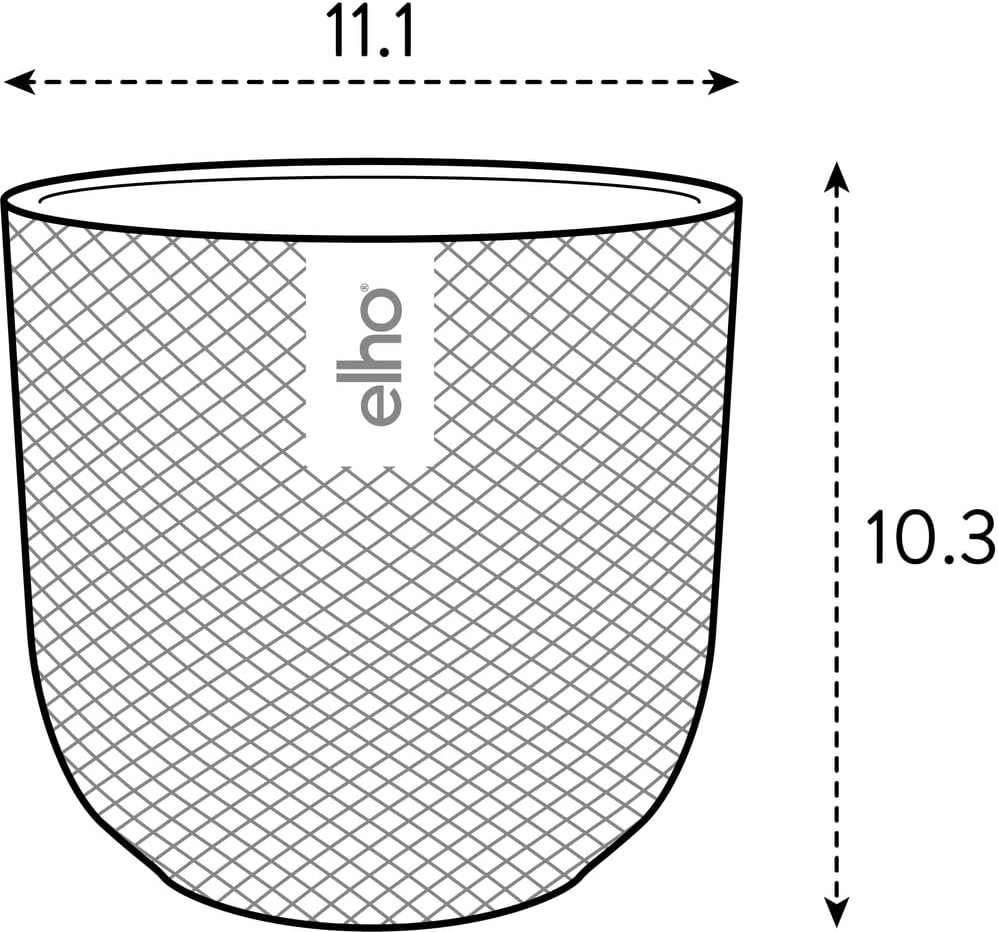 elho Jazz Round Mini 11cm - Small Indoor Plant Pot - 100% Recycled Plastic - Ø 11.1 x H 10.3 cm - Red/Tuscan Red