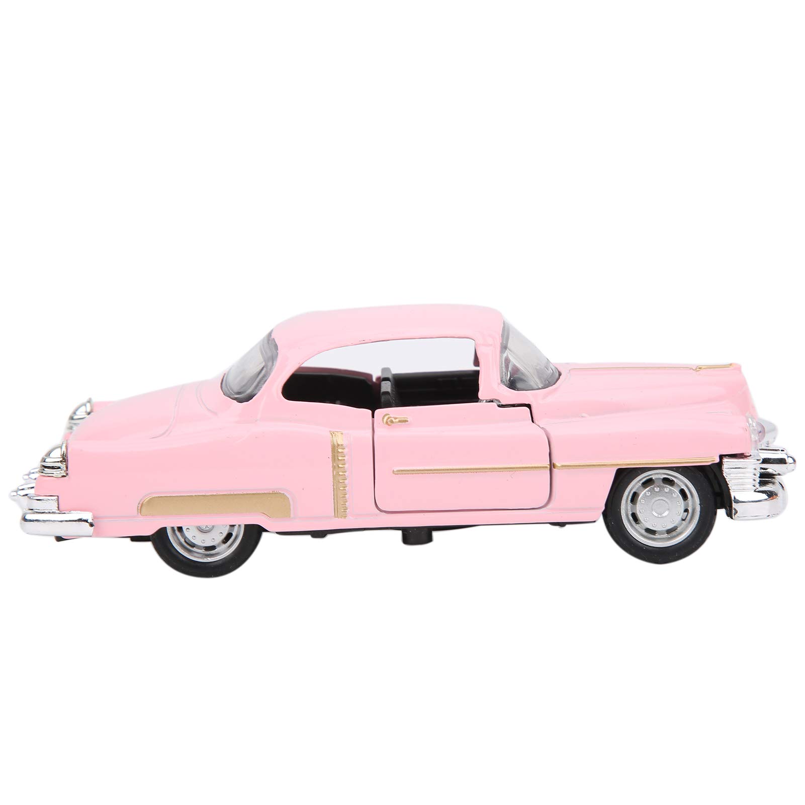 Hozee Eco-Friendly Exquisite 1:36 Classic Car Car Model Toy, Safe Double Door Opening Design, Pull Back Function, Light & Sound Effect, Pink, Kids
