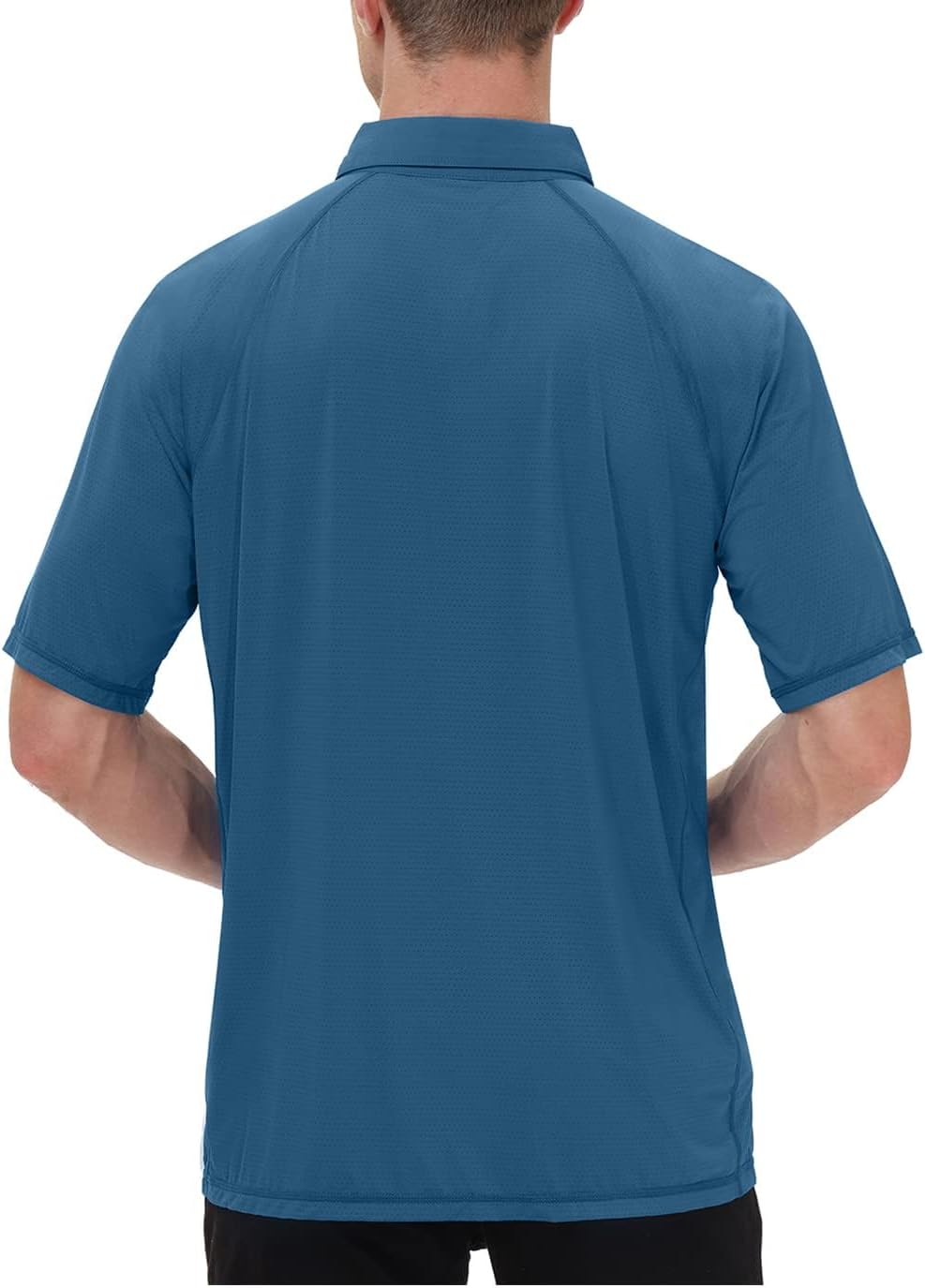 MOHEEN Men's Moisture Wicking Short Sleeve Polo Shirts UPF 50+ Lightweight Performance Golf Shirts M-6XL