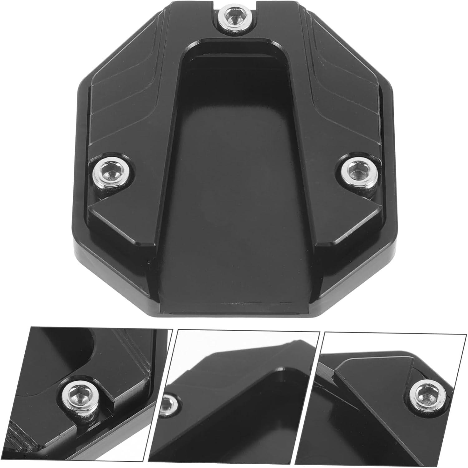 Hemobllo Motorcycle Kickstand Extension Pad Anti-Slip Aluminum Side Stand Enlarger Motorbike Foot Support for Enhanced Stability and Safety Random Color