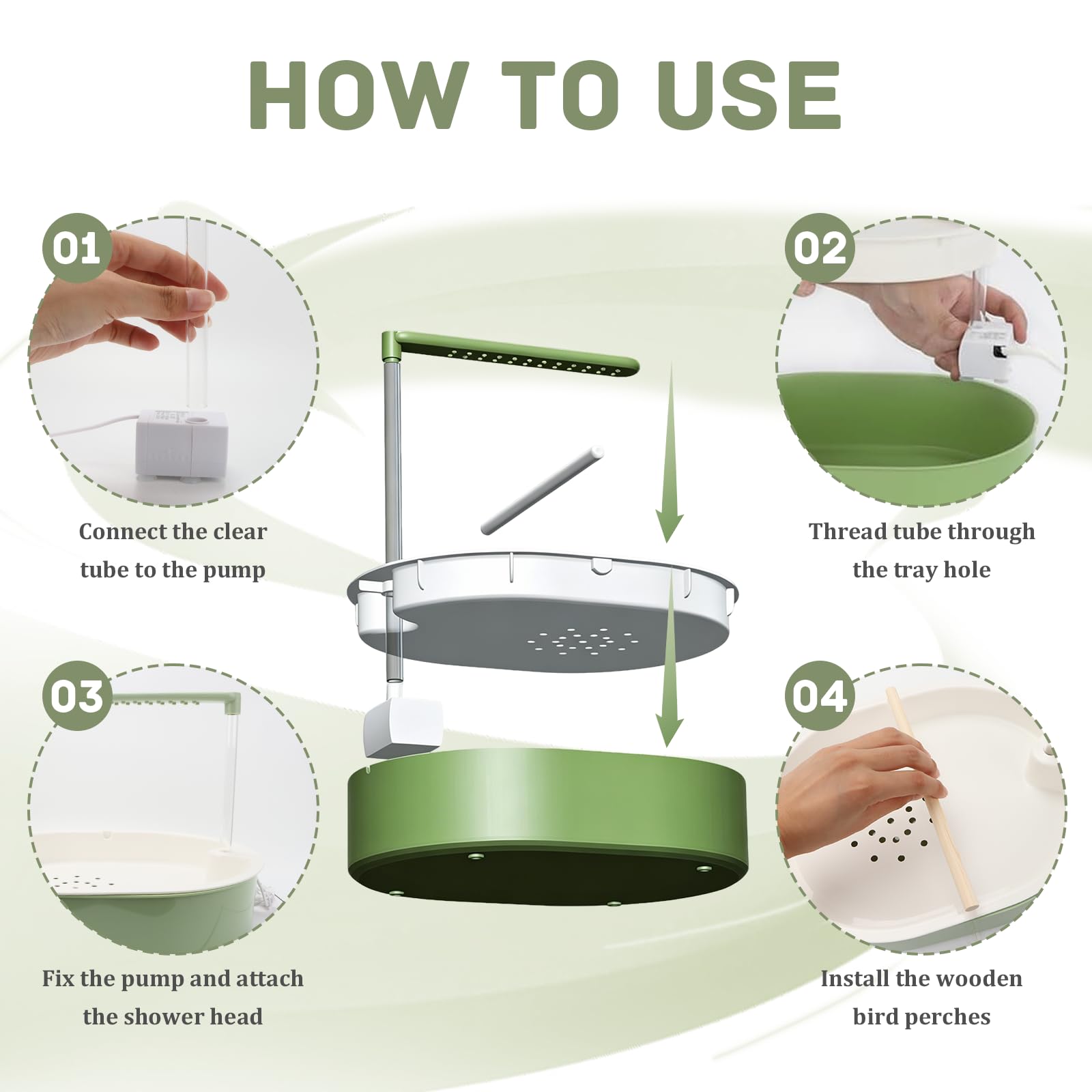 Byffoer Bird Badehaus Badewanne,Vogeldusche Wellenperitich Wellenperitich Dusche,Automatic-Haustier-Vogeltränke,Multifunktionaler Vogeldusche,Vogelbadewanne,für Periquitos