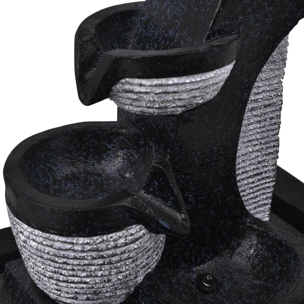 Fontaine d'intérieur avec Lampe LED en résine synthétique pour décoration Zen et Relaxation, Cascade à Cascade, Ambiance apaisante, adaptée aux espaces intérieurs et terrasses extérieures