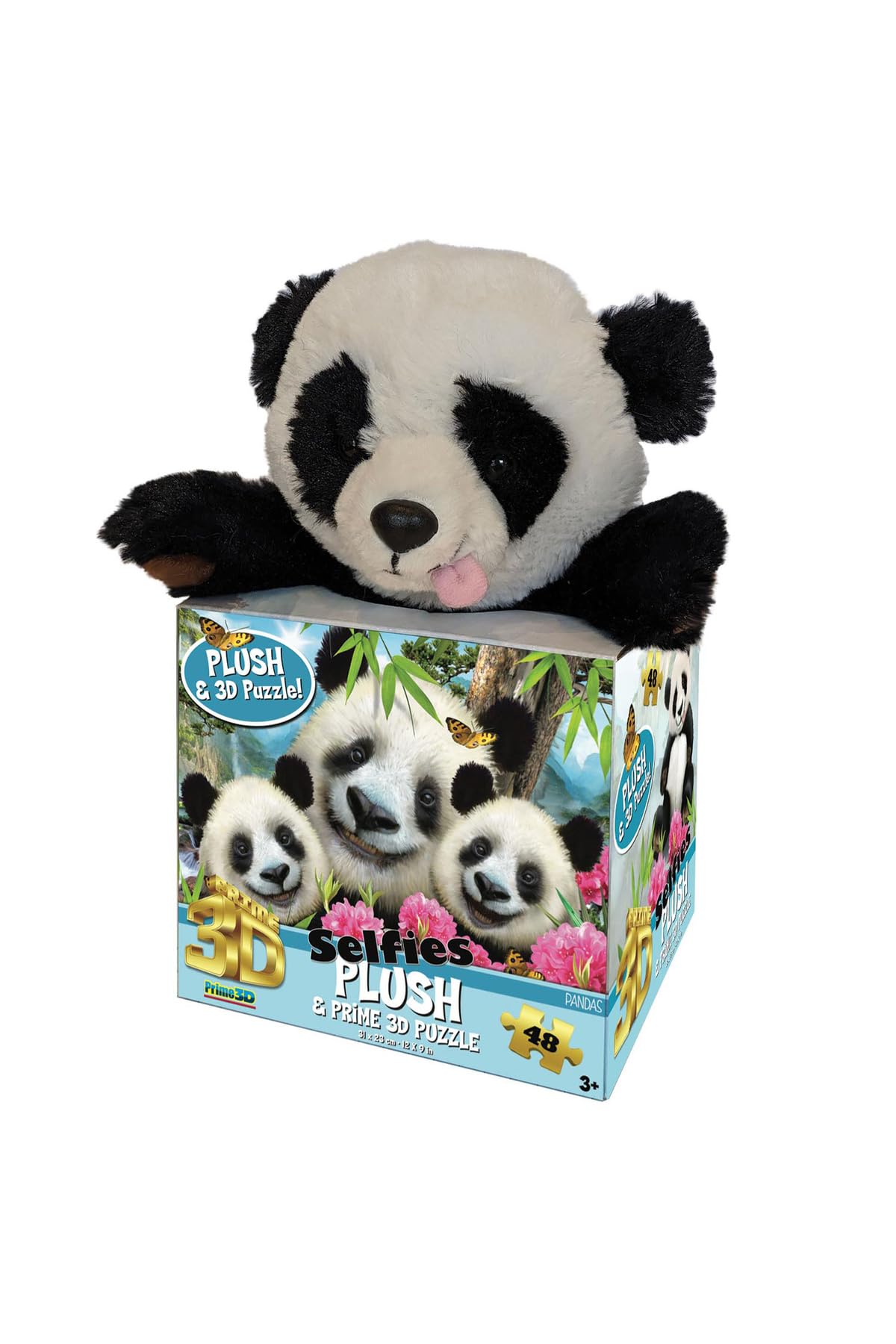 Prime 3D - Panda Peluş ve Selfie 48 Parça Puzzle