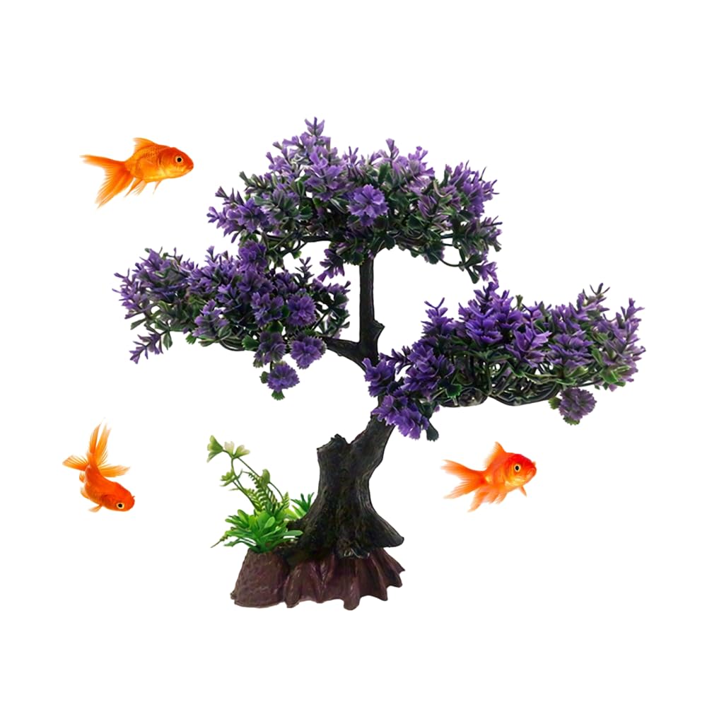 Aquarium Driftwood Ornament, Realistic Fish Tanks Plants for Fish Betta