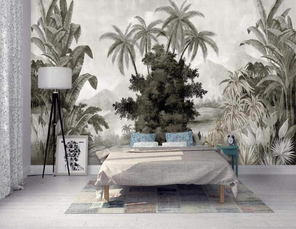 Papier peint mural 3D plantain palmier rétro nostalgique 430x300