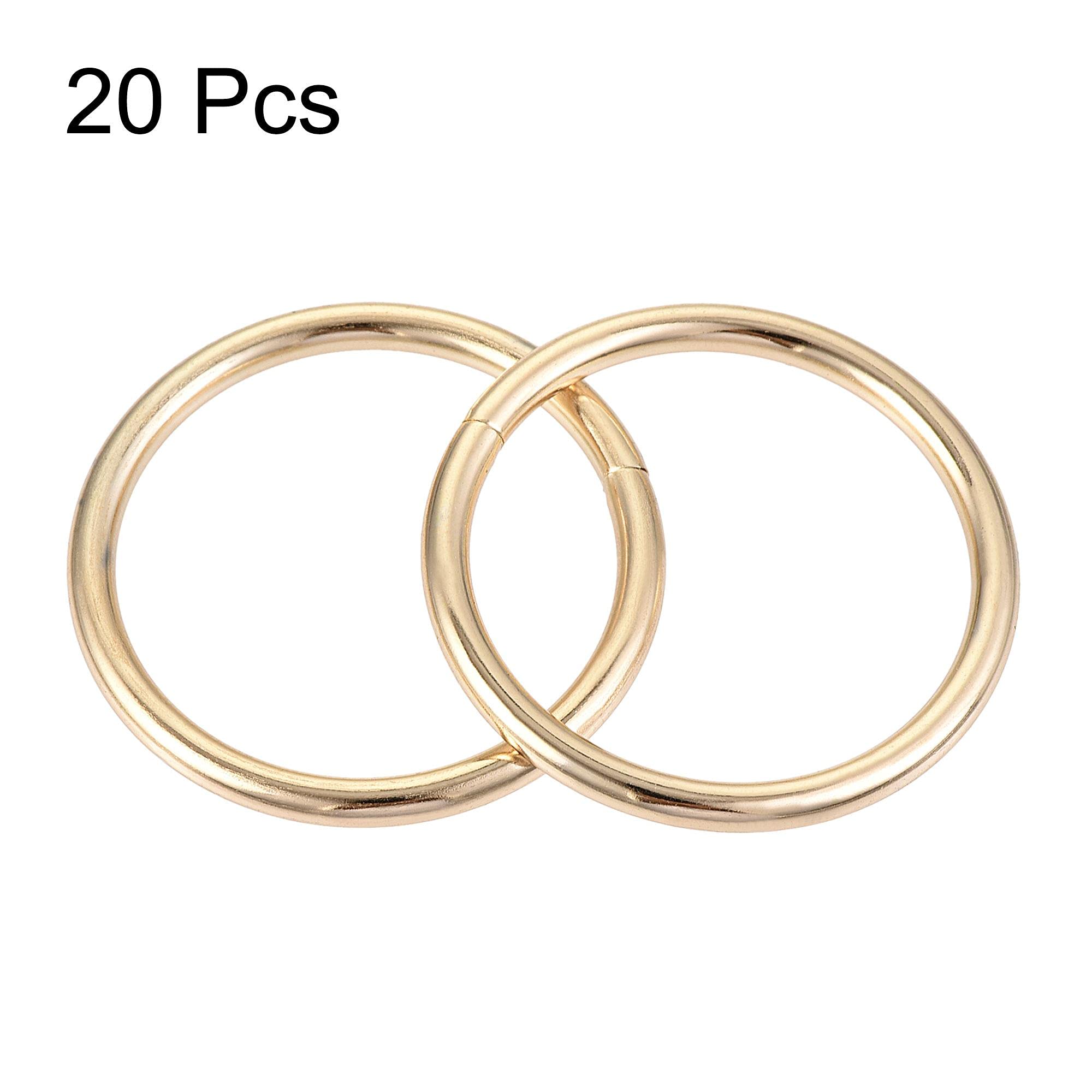 sourcing map 5Pcs O Joint torique Boucle 1.2(30mm) Doré pour Sac matériel Artisanat Bricolage sourcing map 5Pcs O Joint torique Boucle 1.2(30mm) Doré pour Sac matériel Artisanat Bricolage