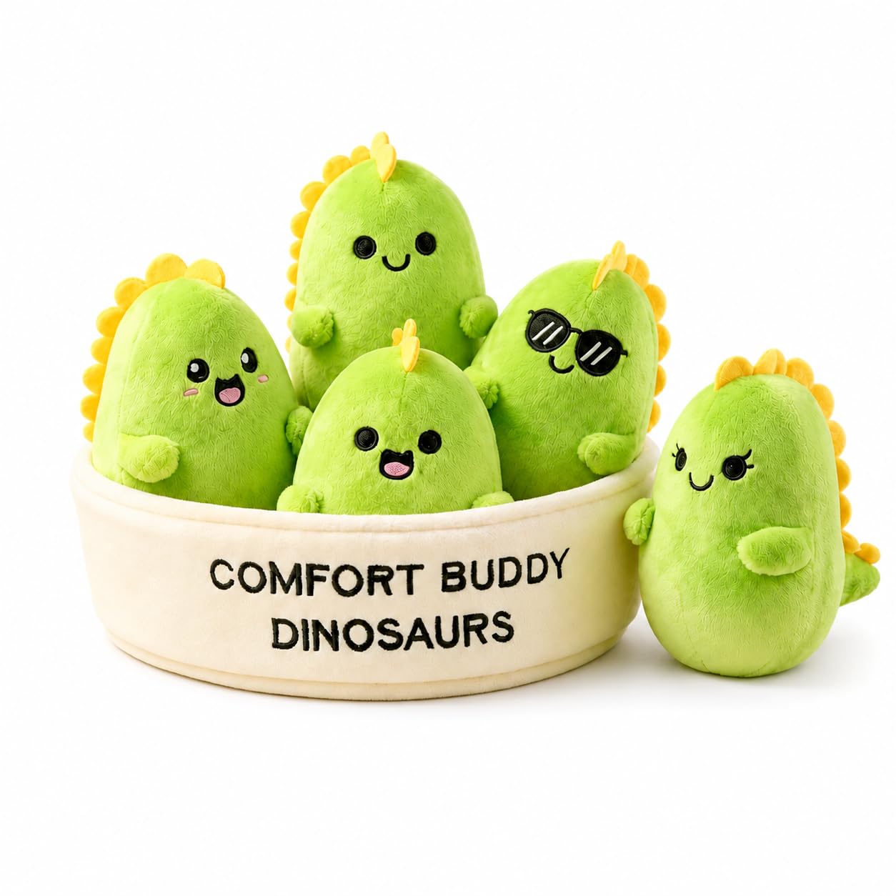 Emotional Comfort &amp; Support Dinosaur Set of 5, Squishy Dinosaur Pals