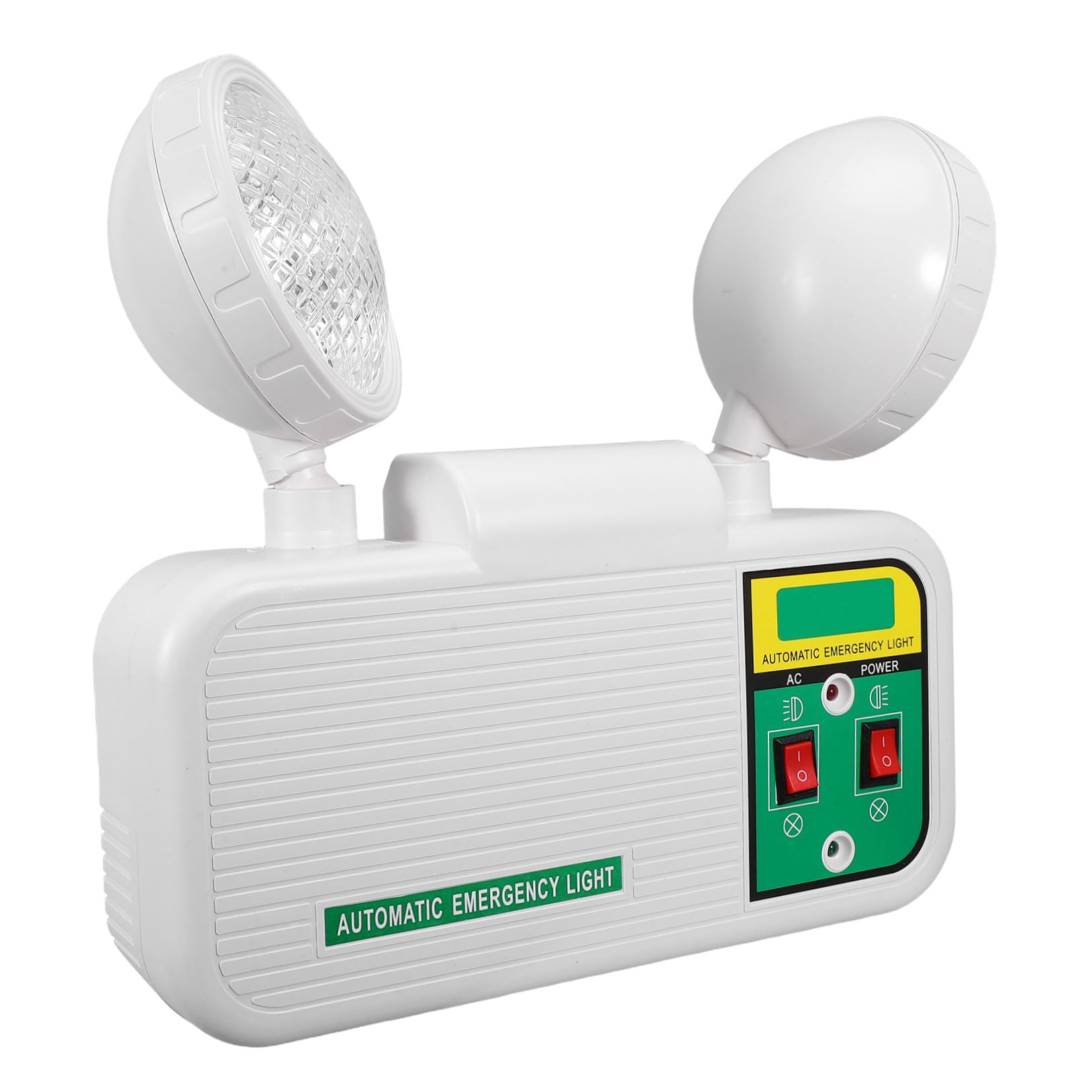 GLEAVI Iluminación de emergencia interior, foco LED doble de montaje en pared, lámpara de seguridad industrial de plástico para fábricas, oficinas, hoteles, escuelas, teatros y zonas de incendios.