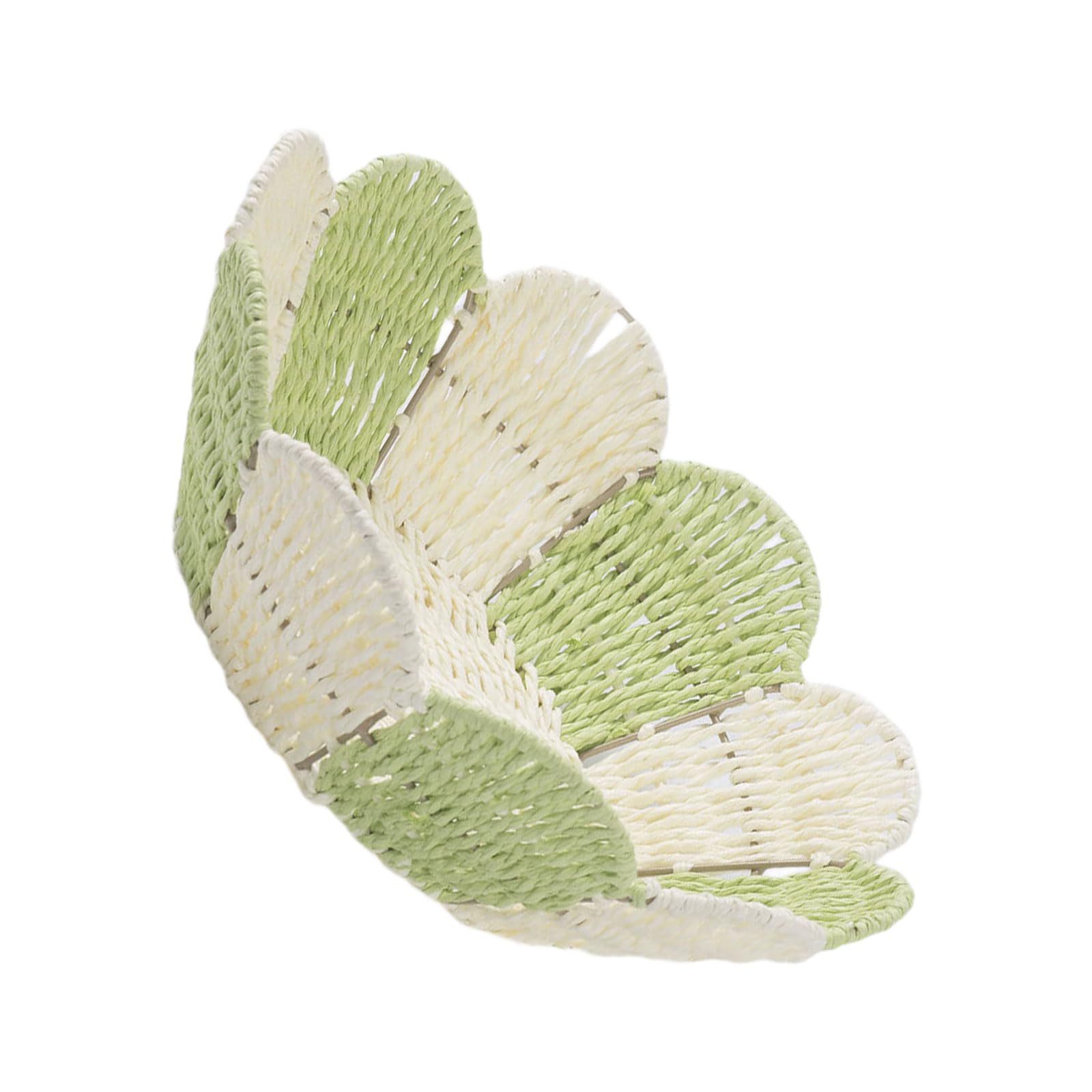 Artisanal Paper Rope Storage Basket with Iron Frame for Kitchen Living Room Multipurpose Planner Artisanal Natural Fiber Planner